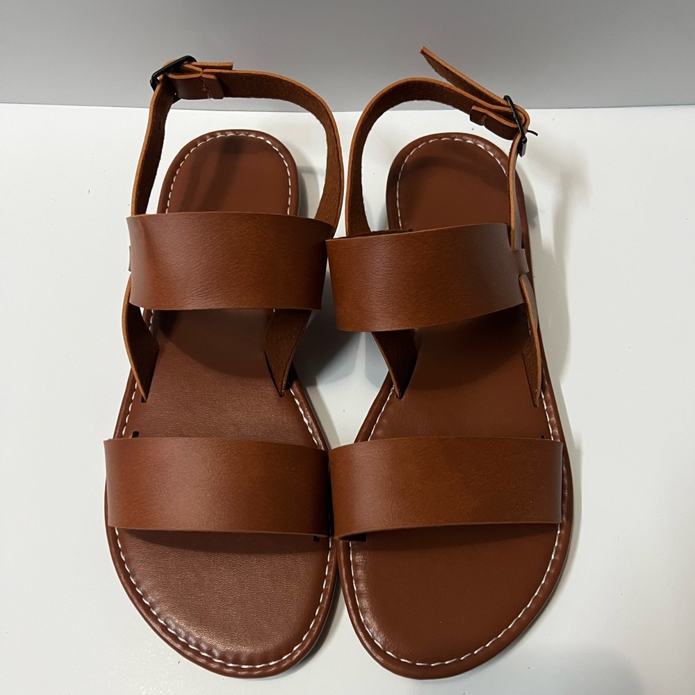 Casual Outdoor Comfy Sandals, Double strap, Artificial leather